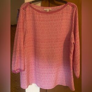 Banana Republic LIKE NEW 21”PTP SZ: XL Pink White Half Sleeve